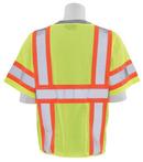 ERB Safety Hi-Viz Lime Mesh Vest with Hook and Loop Closure with Mic Tabs on Both Side in Hi-Viz Lime 