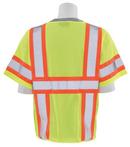 ERB Safety Hi-Viz Lime Mesh Vest with Hook and Loop Closure with Mic Tabs on Both Side in Hi-Viz Lime 