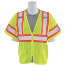 XL Size Class 3 Mesh Vest with Hook and Loop Closure in Hi-Viz Lime