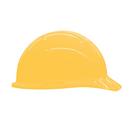 ERB Safety Yellow Cap Style Safety Helmet with Mega Ratchet 
