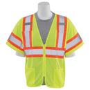 ERB Safety Hi-Viz Lime Class 3 Mesh Vest with Zipper Front Closure 