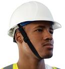 Plastic and Rubber Chin Strap in Black