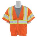 ERB Safety Hi-Viz Orange Mesh Vest with Hook and Loop Closure in Hi-Viz Orange 