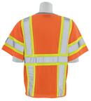 ERB Safety Hi-Viz Orange Mesh Vest with Hook and Loop Closure in Hi-Viz Orange 