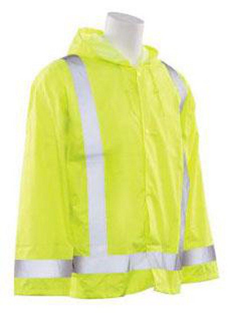 ERB Safety Hi-Viz Lime Raincoat in Lime 