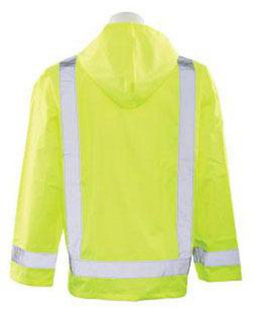 ERB Safety Hi-Viz Lime Raincoat in Lime 