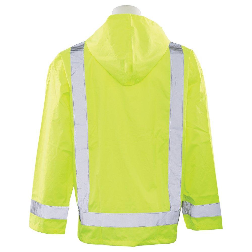 ERB Safety Hi-Viz Lime Raincoat in Lime 