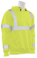 ERB Safety Hi-Viz Lime Class 3 Pullover Sweatshirt with Attached Hood in Hi-Viz Lime 