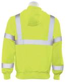 ERB Safety Hi-Viz Lime High-Visibility Mesh Vest Hoodie in Lime 