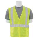 L Size Safety Mesh Vest with Hook and Loop Closure in Hi-Viz Lime