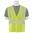 ERB Safety Hi-Viz Lime Safety Mesh Vest with Hook and Loop Closure in Hi-Viz Lime 