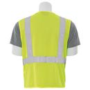 ERB Safety Hi-Viz Lime Safety Mesh Vest with Hook and Loop Closure in Hi-Viz Lime 