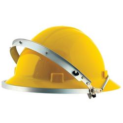 Aluminum Face Shield Full Brim in Silver