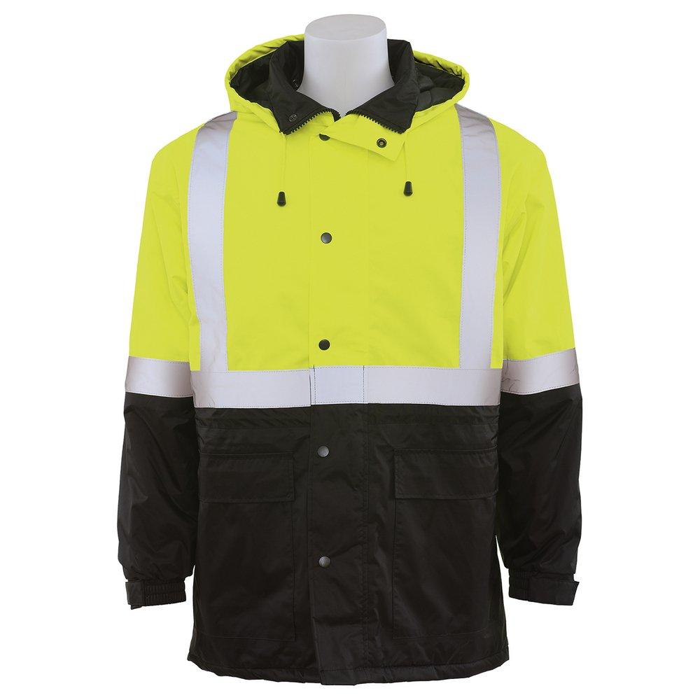 ERB Safety Hi-Viz Lime 4XL ANSI CL2 PARKA HIVIZ Lime *Z 