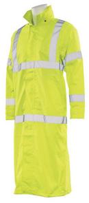 ERB Safety Hi-Viz Lime Long Raincoat in Lime 