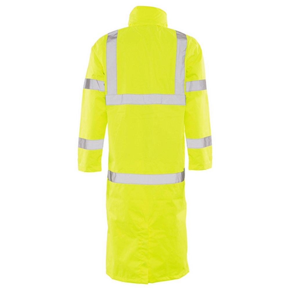 DeltaPlus Hi-Viz Lime Reusable Plastic Rain Coat in Hi-Viz Lime 