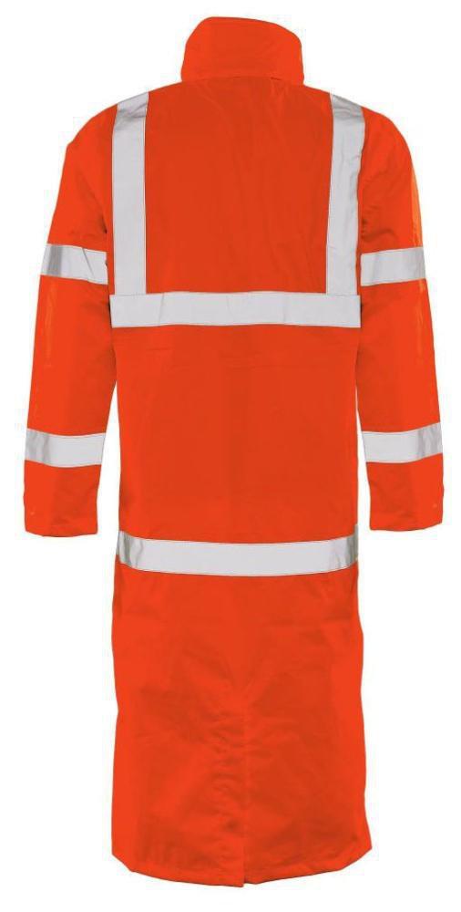 ERB Safety Hi-Viz Orange MED CL3 LONG R/COAT HIVIZ ORAN *Z 