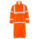 DeltaPlus Hi-Viz Orange Reusable Plastic Rain Coat in Hi-Viz Orange 