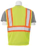 ERB Safety Hi-Viz Lime Mesh Safety Vest with Zipper Front Closure in Lime 