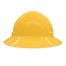 ERB Safety Yellow Full Brim Safety Helmet with Mega Ratchet 