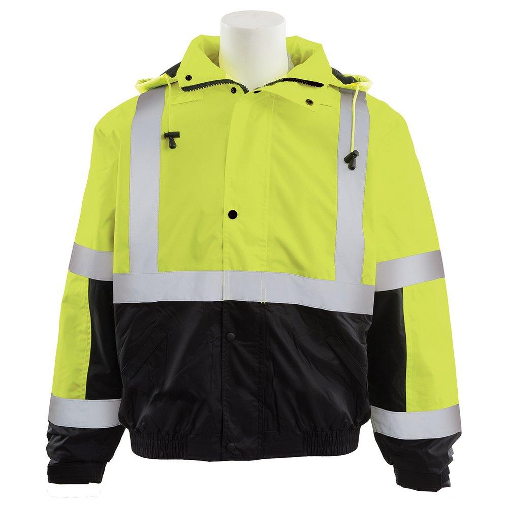 ERB Safety Hi-Viz Lime Bomber Jacket in Lime & Black 