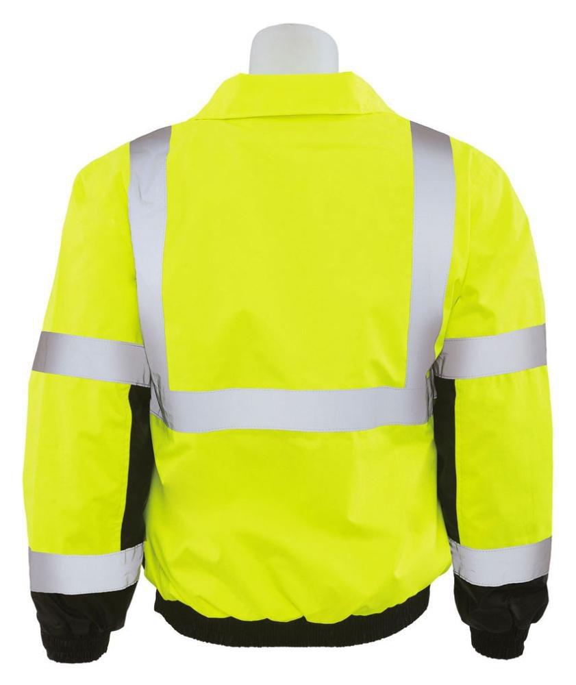 ERB Safety Hi-Viz Lime Bomber Jacket in Lime & Black 