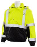 ERB Safety Hi-Viz Lime Bomber Jacket in Lime & Black 
