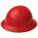 Full Brim Safety Helmet with Mega Ratchet in Red