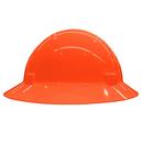 ERB Safety Hi-Viz Orange Size 6.5-8 Plastic Full Brim Ratchet Hard Hat 