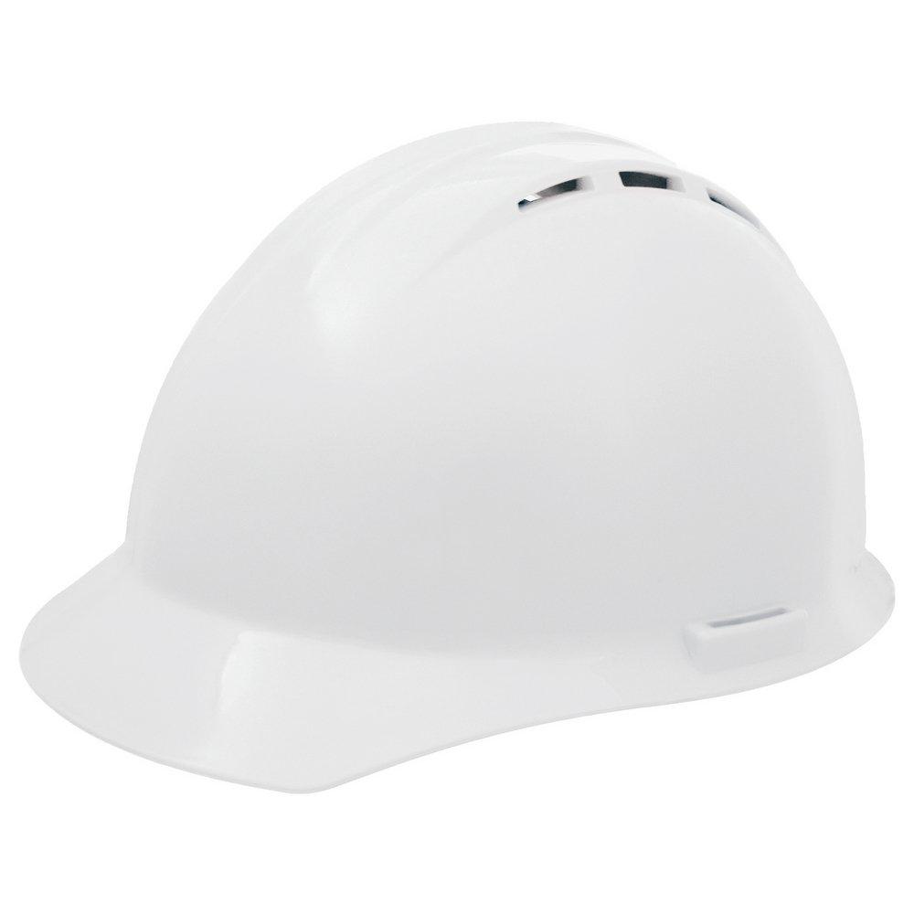 DeltaPlus White Size 6.5-8 Plastic Vented Hard Hat 