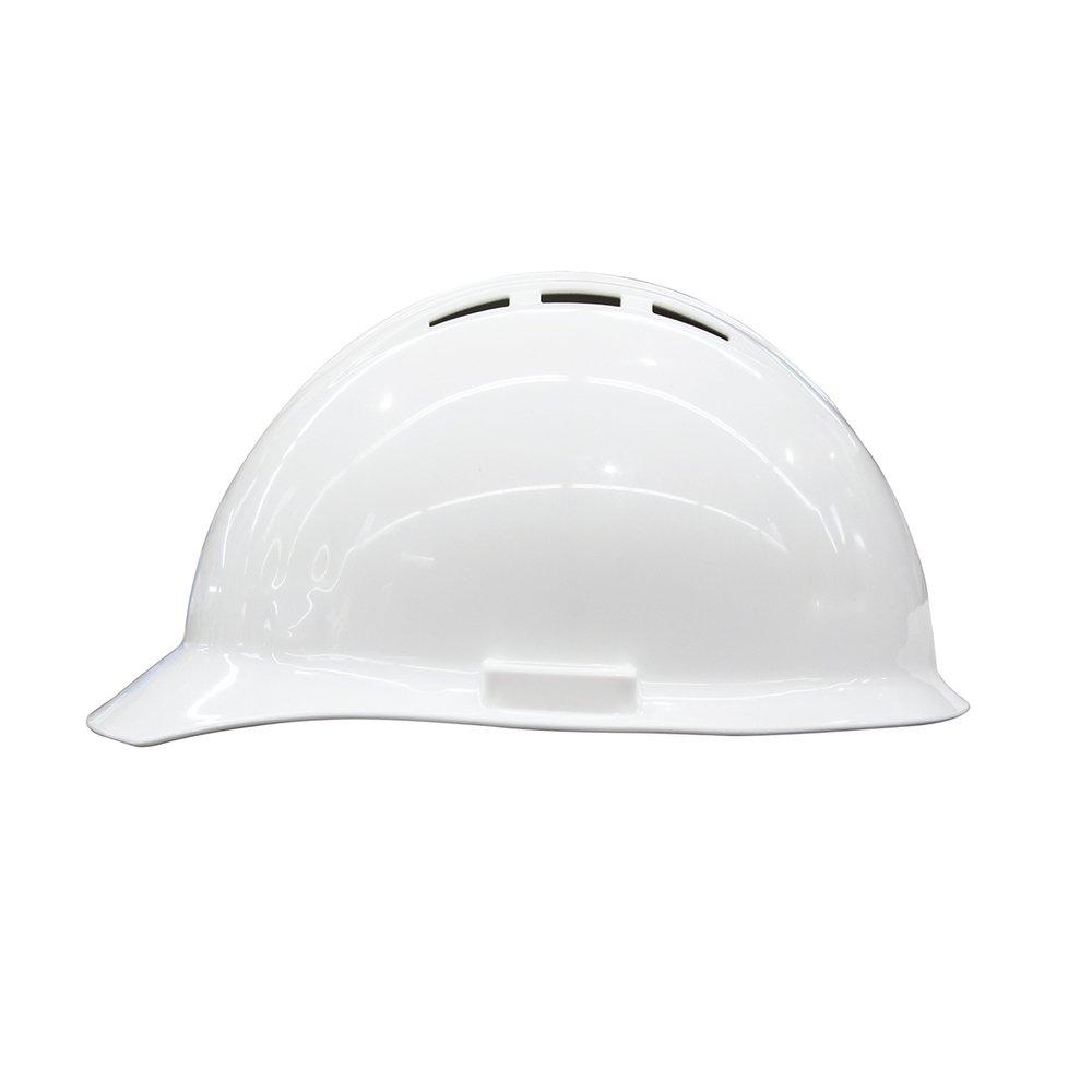 ERB Safety White Size 6.5-8 Plastic Vented Hard Hat 