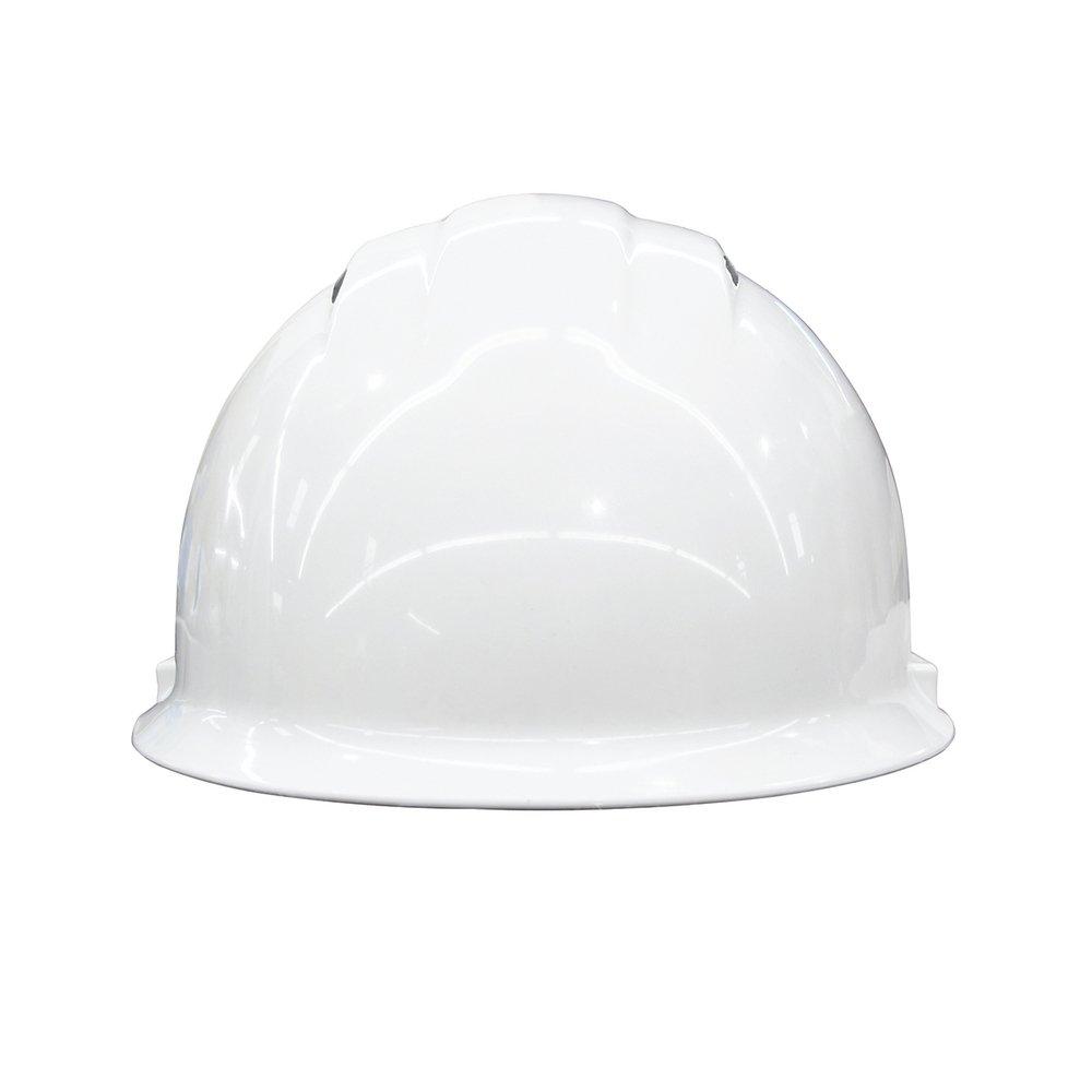 ERB Safety White Size 6.5-8 Plastic Vented Hard Hat 