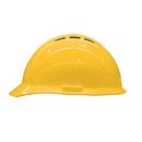 ERB Safety Yellow HDPE and Nylon Vented Hard Hat with 4-Point Mega Ratchet Suspension 