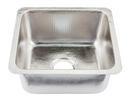 17 x 15 in. Drop-in and Undermount Copper Bar Sink in Hammered Nickel