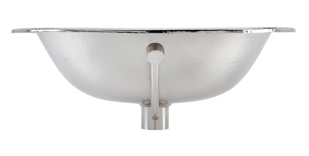 Thompson Hammered Nickel 3-Hole 1-Bowl Copper Undermount and Drop-In Lavatory Sink 