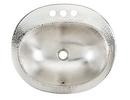 Thompson Hammered Nickel 3-Hole 1-Bowl Copper Undermount and Drop-In Lavatory Sink 