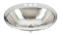 Thompson Hammered Nickel 3-Hole 1-Bowl Copper Undermount and Drop-In Lavatory Sink 