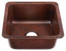 Thompson Aged Copper 17 x 15 in. Drop-in and Undermount Copper Bar Sink 