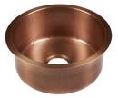 17 x 17 in. Drop-in and Undermount Copper Bar Sink in Antique Copper