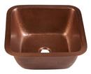 15-5/8 x 15-5/8 in. Drop-in and Undermount Copper Bar Sink in Antique Copper