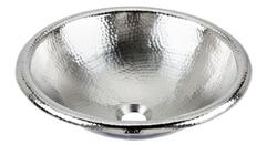 15-1/2 in. Dual Mount Round Copper Bathroom Sink in Hammered Nickel