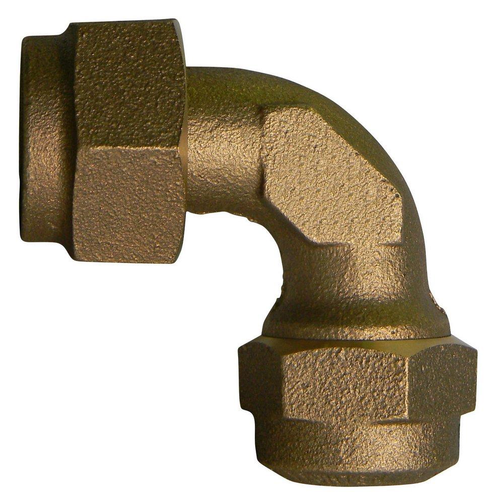 A.Y. McDonald Female Flare Swivel x CTS Compression Water Service Brass Bend 