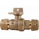 1 in. CTS Compression Brass Water Service Ball Curb Stop
