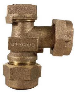 1 in. CTS Compression x Meter Swivel Angle Supply Stop Valve