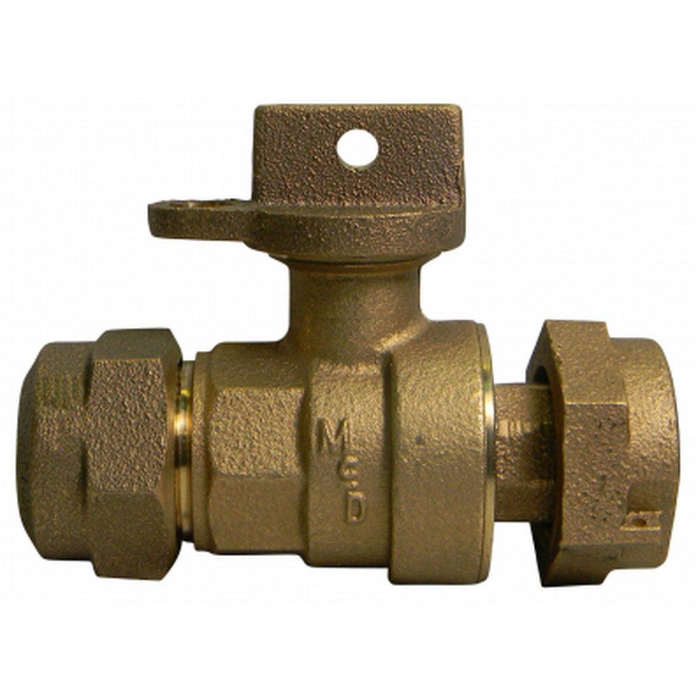 A.Y. McDonald 300 psi CTS Compression x Meter Brass Straight Ball Valve 