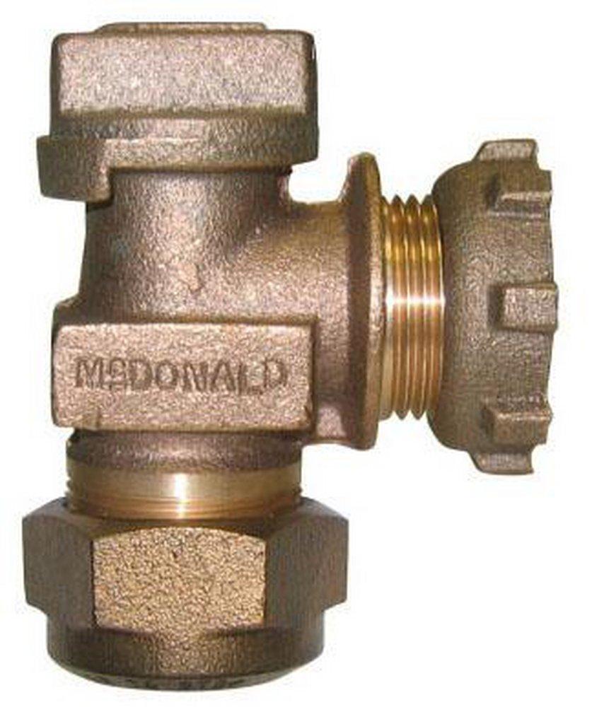 A.Y. McDonald CTS Compression x Yoke Star Nut Brass Angle Valve 