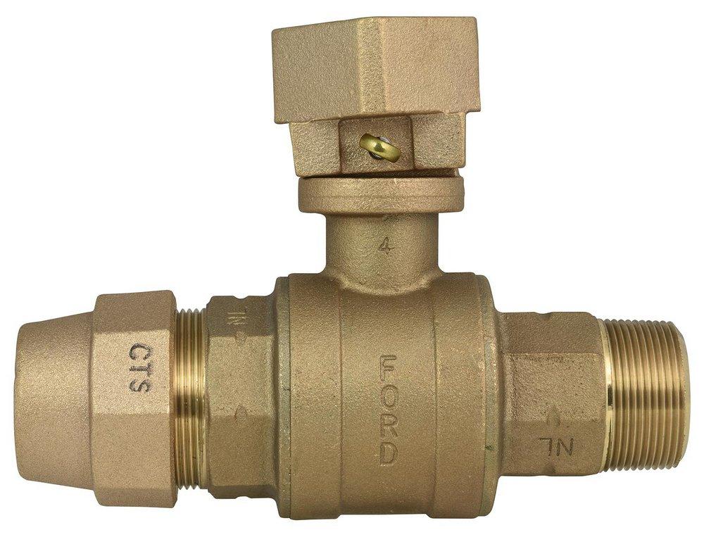 Ford Meter Box Ball Valve MIP with Adapter 
