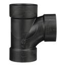 Black ABS DWV Sanitary Tee with Right Side Inlet 