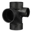 Black ABS DWV Sanitary Tee with Right Side Inlet 