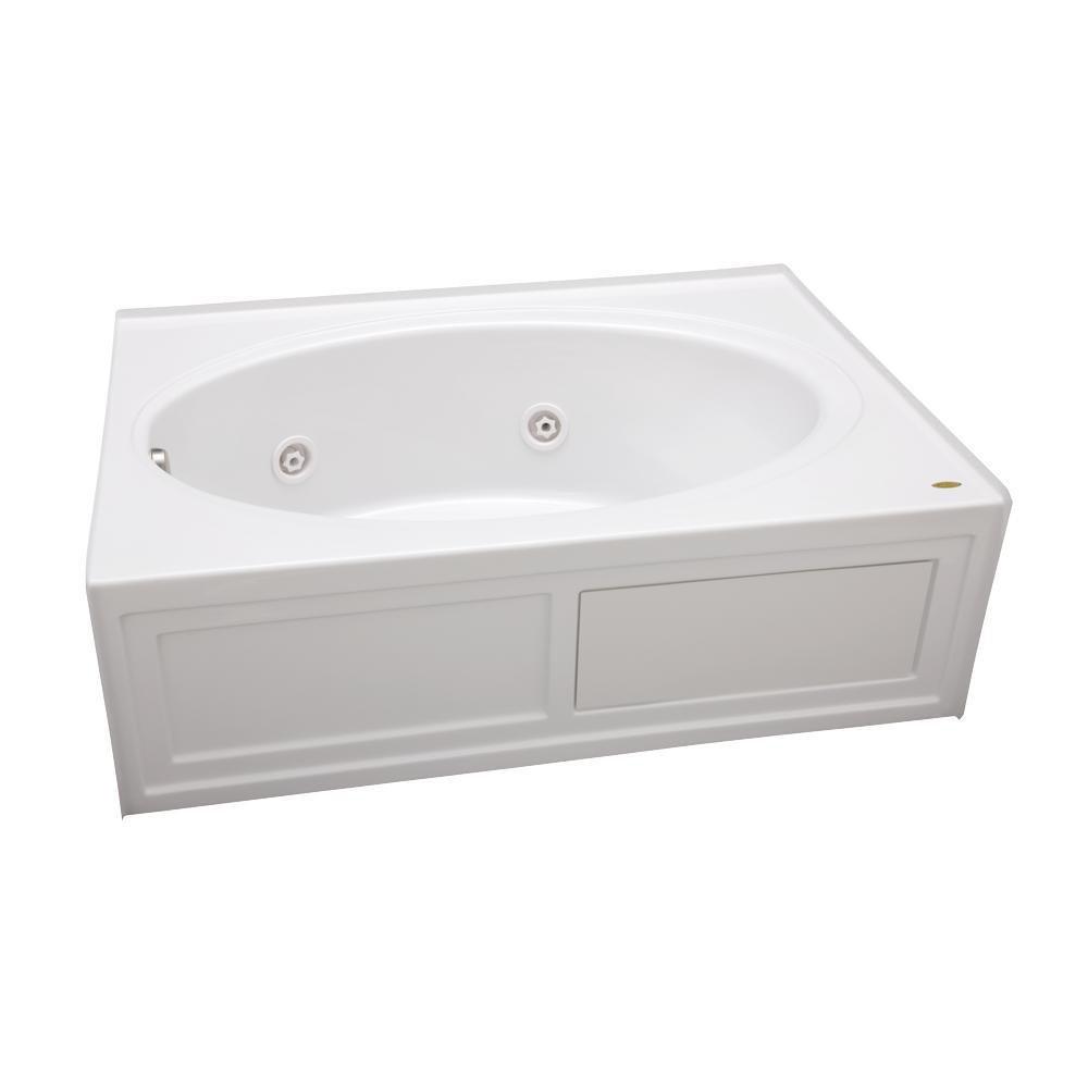 JACUZZI&reg; White 60 X 42 Left Hand Whirlpool With Skirt Nova White 